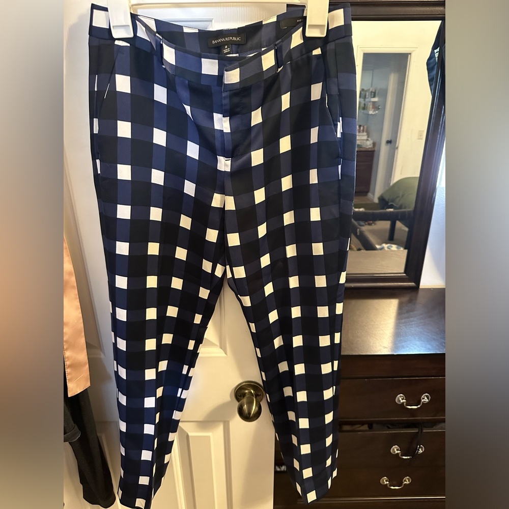 Banana Republic checkered slacks, like new